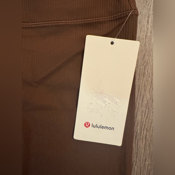 New with tags Lululemon Align high rise ribbed pant 25”. Java. Brown. Size 10. - Picture 4 of 11